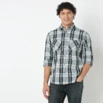 Blue Black Striped Shirt For Men