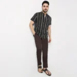 Black Striped Shirt For Men
