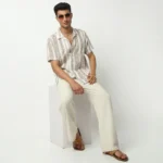 White Tribal Designer Shirt For Men