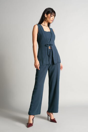 Navy Blue Co-ord Dress For Women