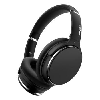 Srhythm NC25 Wireless Headphones Bluetooth 5.3,Lightweight Noise Cancelling Headset Over-Ear with Low Latency,Black
