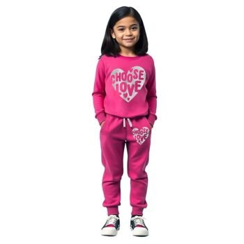 Trampoline Girls Printed T-shirt and Trackpant set Pack of 1