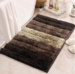 Zarisi Luxury Rectangular Shape Bath Mat for Bathroom and Kitchen Floor, Anti Slip, Soft and Cozy 2500 GSM Microfibre, Water Absorbent, and Machine Washable (40X60 Cm) (Walnut)