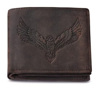 Urban Forest Zeus Vintage Brown Leather Bi-Fold Wallet for Men, 6 Card Slot