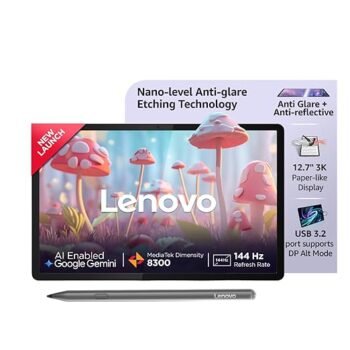 Lenovo Idea Tab Pro Matte Edition with Paper-Like 12.7" 3K Display & Pen Plus|144Hz Refresh|8GB RAM, 256GB ROM|AI-Enabled|MediaTek Dimensity 8300|4 JBL Speakers|10200 mAh Battery with 45 W Charger