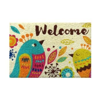 ATMAH Coir Doormat 40cm x 60cm (Birdy)multicolour, Rectangular