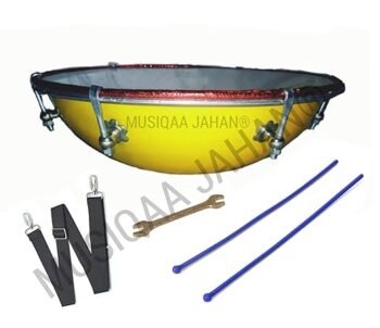 MUSIQAA JAHAN® 08 Tasha Iron Yellow Colour 12.2'' with Chanti and Belt and Tuning Key
